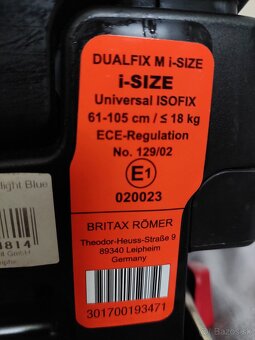 Autosedačka Britax Römer Dualfix M i-Size - 2