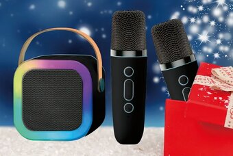 Prenosný reproduktor K12 s 2 bezdrôtovými mikrofónmi 🎤 - 2