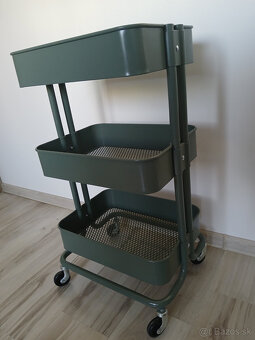 Ikea vozik na kolieskach sivozeleny - 2