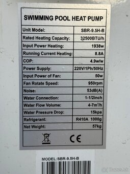 Tepelné čerpadlo 9.5kW SBR - 2
