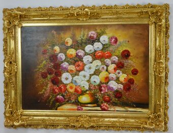 Zámecký obraz - Zátiší - olej na plátně-XXL 195 cm - 2