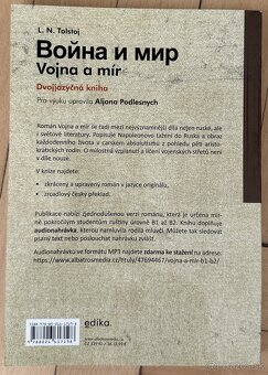 Dvojjazyčná kniha Vojna a mír L.N.Tolstoj za5EUR - 2
