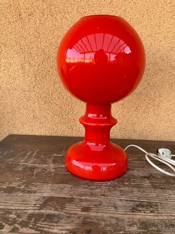 Stolní lampička - retro - červená - 2