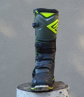 Čižmy topánky SHOT sivé camo žlté - 2