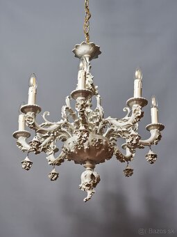 Osemramenný porcelánový luster Neapol Capodimonte - 2