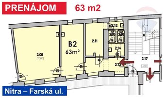 Prenájom 63 m2 komerčného priestoru “ambulancia“, ul. Farská - 2