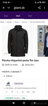 Nový pánsky nepremokavý kabát TEE JAYS -veľ. S - 2
