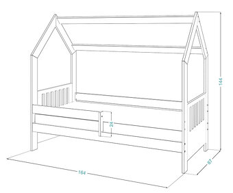 Detská posteľ Domček 160x80 - 2