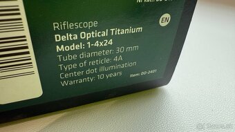 Delta Titanium 1-4x24 nahankovy puškohlad - 2