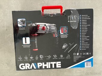 Nové GRAPHITE Profesionálne príklepové vŕtacie kladivo SDS+ - 2