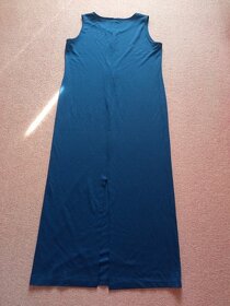 Tmavomodré jednoduché šaty veľ.L - 2