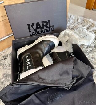 karl lagerfeld original stylove luxusne jarne kozene cizmy - 2