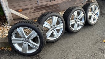 Alu disky VW R17 + zimné 225/45 r17 Dunlop - 2