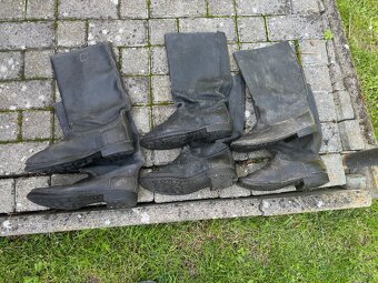 Vojenské sovietske čižmy - kirzové - 2