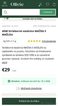 Hello kitty strieborné náušnice - 2