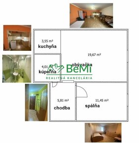1 izbový byt 45 m2 Nitra Klokočina Jedlíkova ul. ID 476-111- - 2