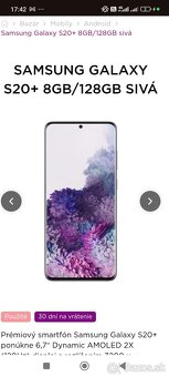 Samsung Galaxy S20+ , 8/128GB - 2