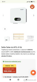 Menič Sofar Solar 6.6 KTL-X G3 - 2