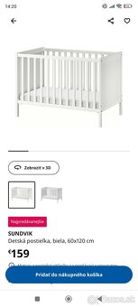 Predám detskú Ikea postieľku SUNDVIK s matracom - 2