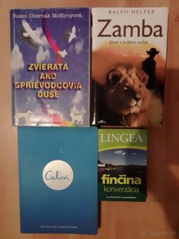 Knihy- mačky, zvieratá, levy, fínčina, Calm (v angličtine) - 2