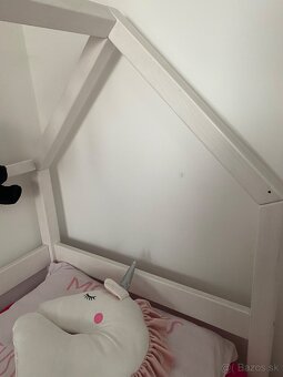 Posteľ domček na predaj s matracom a roštome - 2