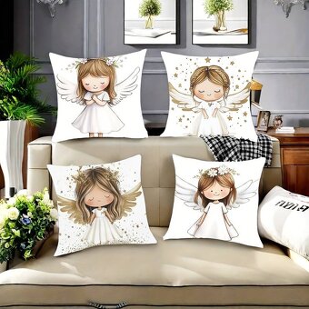 SET-4ks KRASNE OBLIEČKY NA VANKUŠE-45x45cm-NOVE - 2