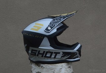 Prilba helma shot mat striborno čierna - 2