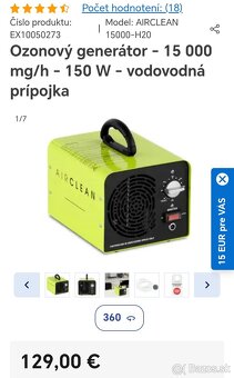 Ozonový generátor s vodovodnou prípojkou - 2
