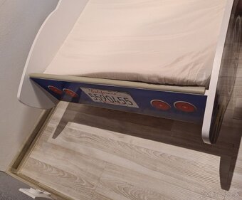 Detská autopostel CALIFORNIA 140x70 cm + rošt+matrac - 2