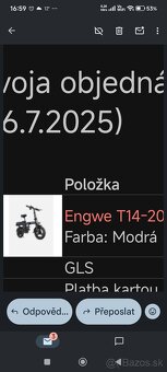 Skládací E-bicykel zn. ENGWE - 2