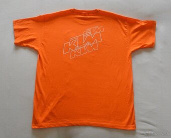 Predám kvalitné tričko KTM oranžové modré - 2