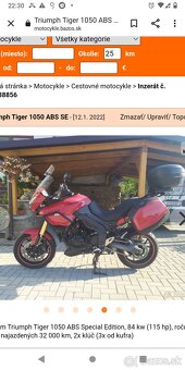 Triumph tiger 1050, 2013, ABS, - 2
