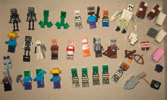 100x figurky original LEGO minecraft a mix minifiguriek - 2