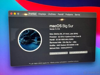 Apple iMac 27” 5K, i5, 32gb ram, 650ssd, krabica - 2