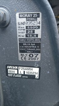 Predám lodný motor Selva 25HP - 2