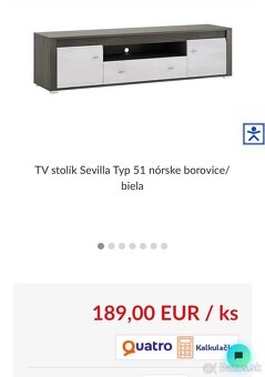 TV STOLÍK SEVILLA BOROVICE BIELA - 2