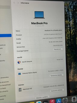 MacBook Pro 15 touchbar (2019) i7 6-jadro, 16GBram, 512GBssd - 2