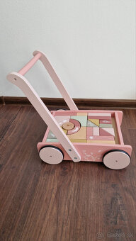 Little Dutch Vozíček s kockami Pink Flowers - 2