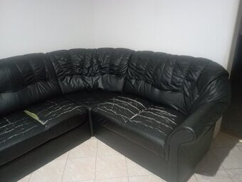 Rohový gauč roztahovaci, kreslo darujem za odvoz - 2