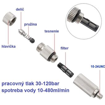 Tryska so závitom 3-16 - jemná vodná hmla - 2