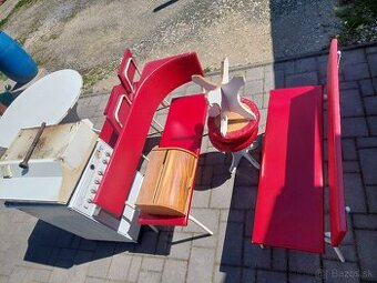 Rohová lavica stôl stoličky taburetky sporák digestor - 2