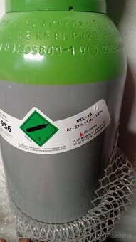 Plynová fľaša plná 8L mix ar/co2 + ventil - 2