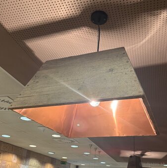 Lampa drevená-medená, 3 veľkosti - 2