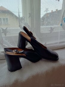 Dámske cierne sandále pravá koza /vel.40 - 2