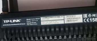Predám TP-LINK AC750 Wireless Dual Band 4G LTE Router Model: - 2