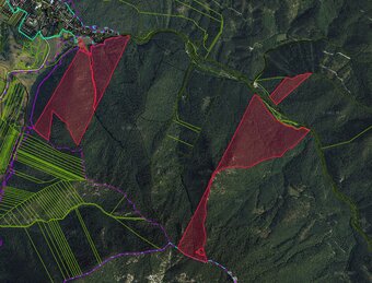 Necpaly – 5.597 m2 LESOV (Urbáru) – PREDAJ - 2