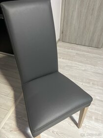 stoličky šedé koženkové - 2