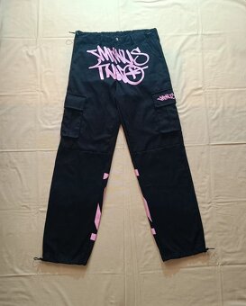 Minus Two čierne padákové nohavice baggy široké cargo pants - 2