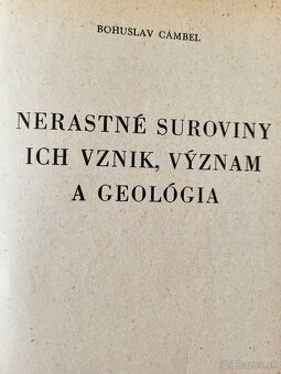 Bohuš Cambel - Nerastné suroviny ich vznik význam a geológia - 2