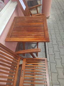 Stôl a stoličky z Teakového dreva - 2